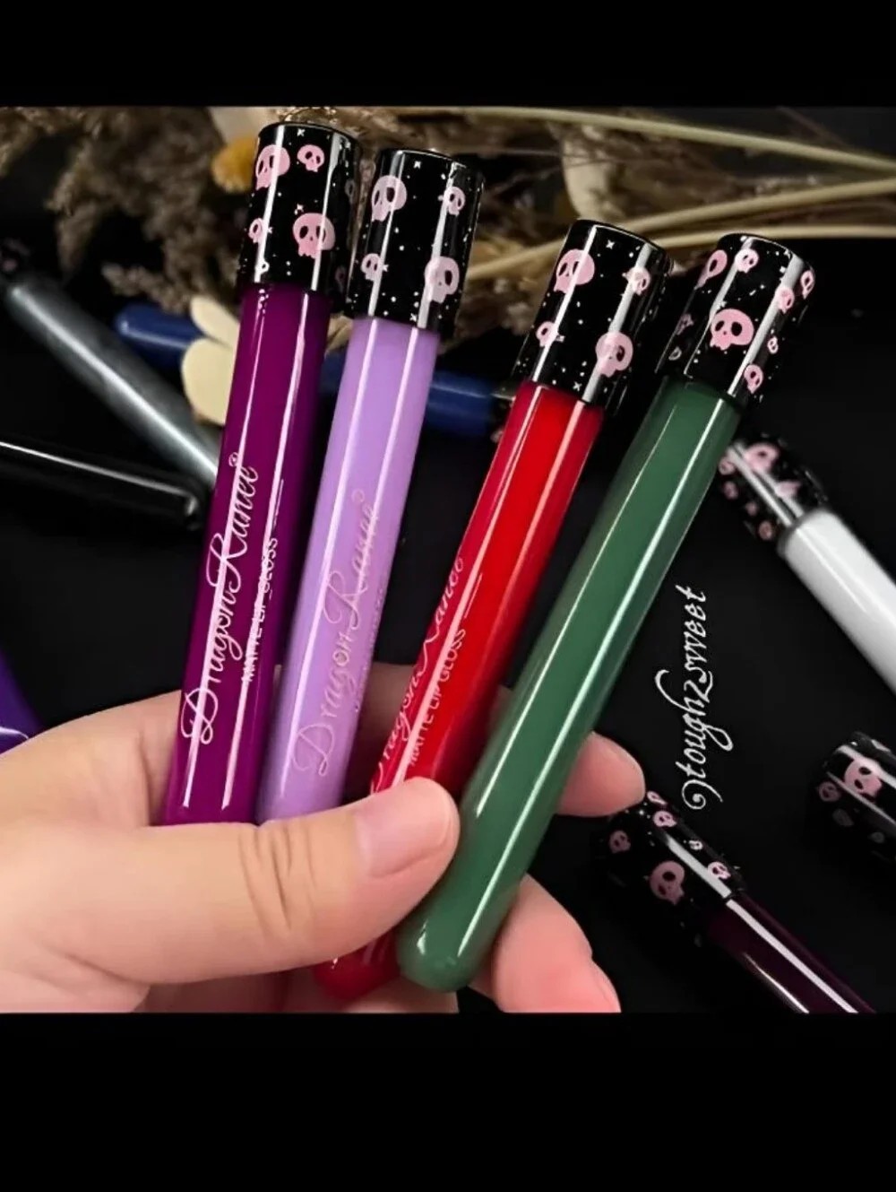 🆕️BOLD GOTHIC DARK MATTE LIPGLOSS BOXED SET OF 12 GOTH/PUNK/EMO